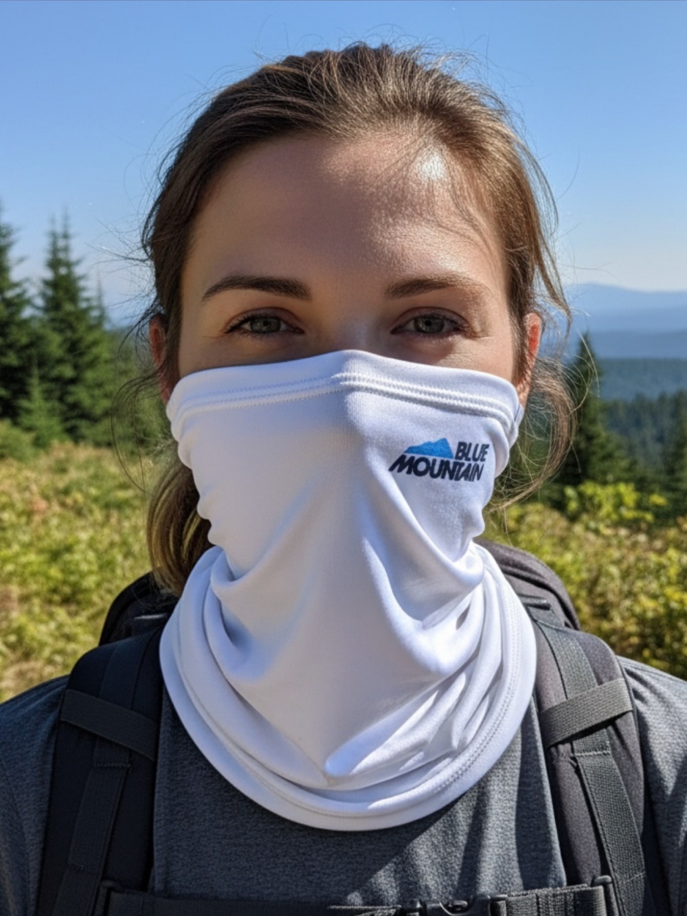 Blue Mountain Neck Gaiter White UNISEX